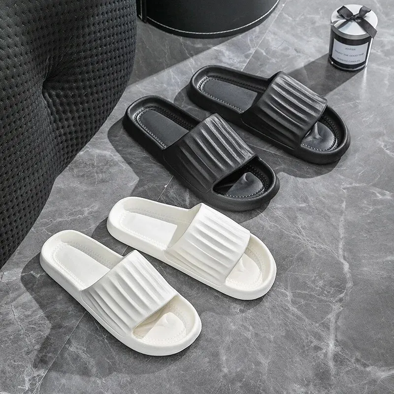 Slippers For Men And Women Comfortable Shit Feeling EVA Household Lightweight Bathroom Living Room Couple Home Sandals Slippers