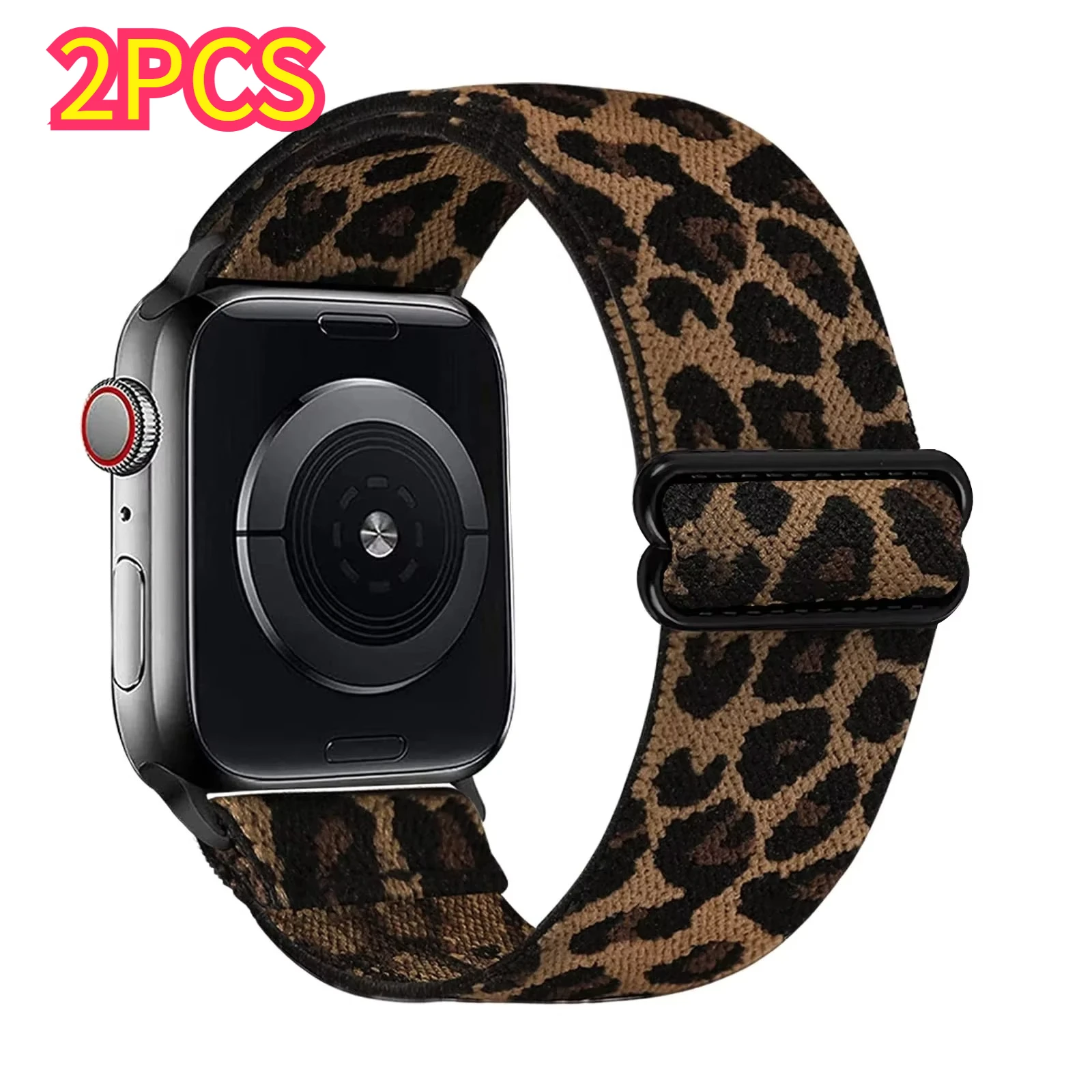 2PCS Elastic Nylon Strap for Apple Watch 10 Band 46/45/44mm Ultra 2 49mm Series 9/8/7 Bohemian Bracelet iWatch 6 5 4 Se 40/41mm