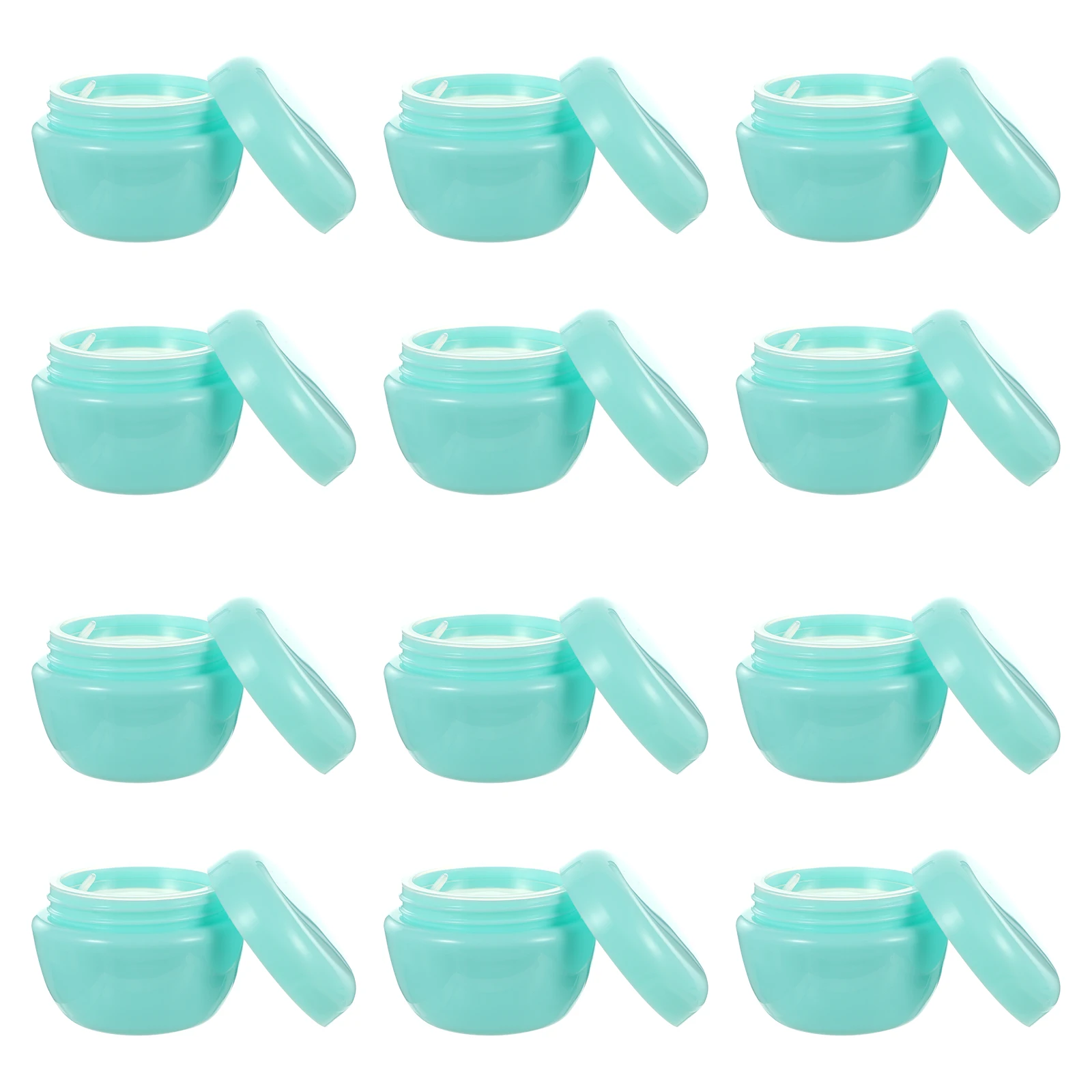 

12Pcs Cream Containers Small Refillable Jars Airtight Lids Travel Lotion Moisturizer Makeup Sample Containers