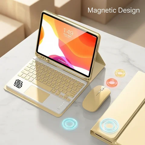 Free Mouse Touchpad Keyboard For iPad 11th Generation 11 Inch A16 2025 Magnetic Keyboard Cover For Apple iPad 11th Case 2025