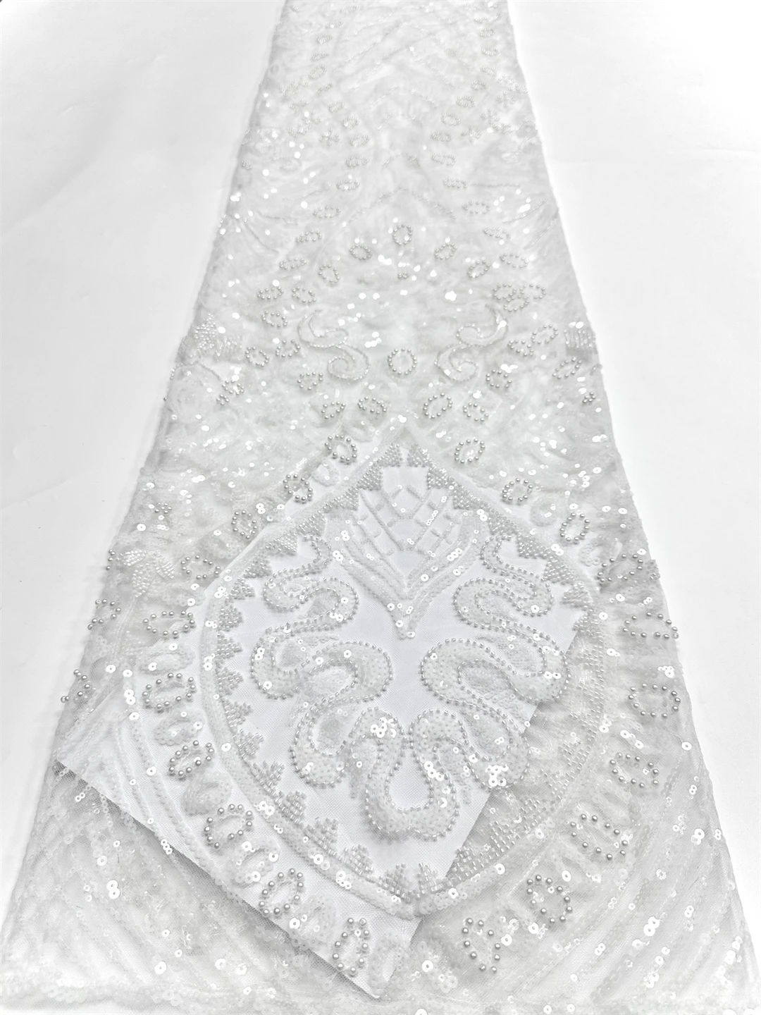 Ribbons Flower Nigerian Handmade Beads Lace Fabric 2026 High Quality African Sequins French Tulle Fabric For 5 Yards Women Dress