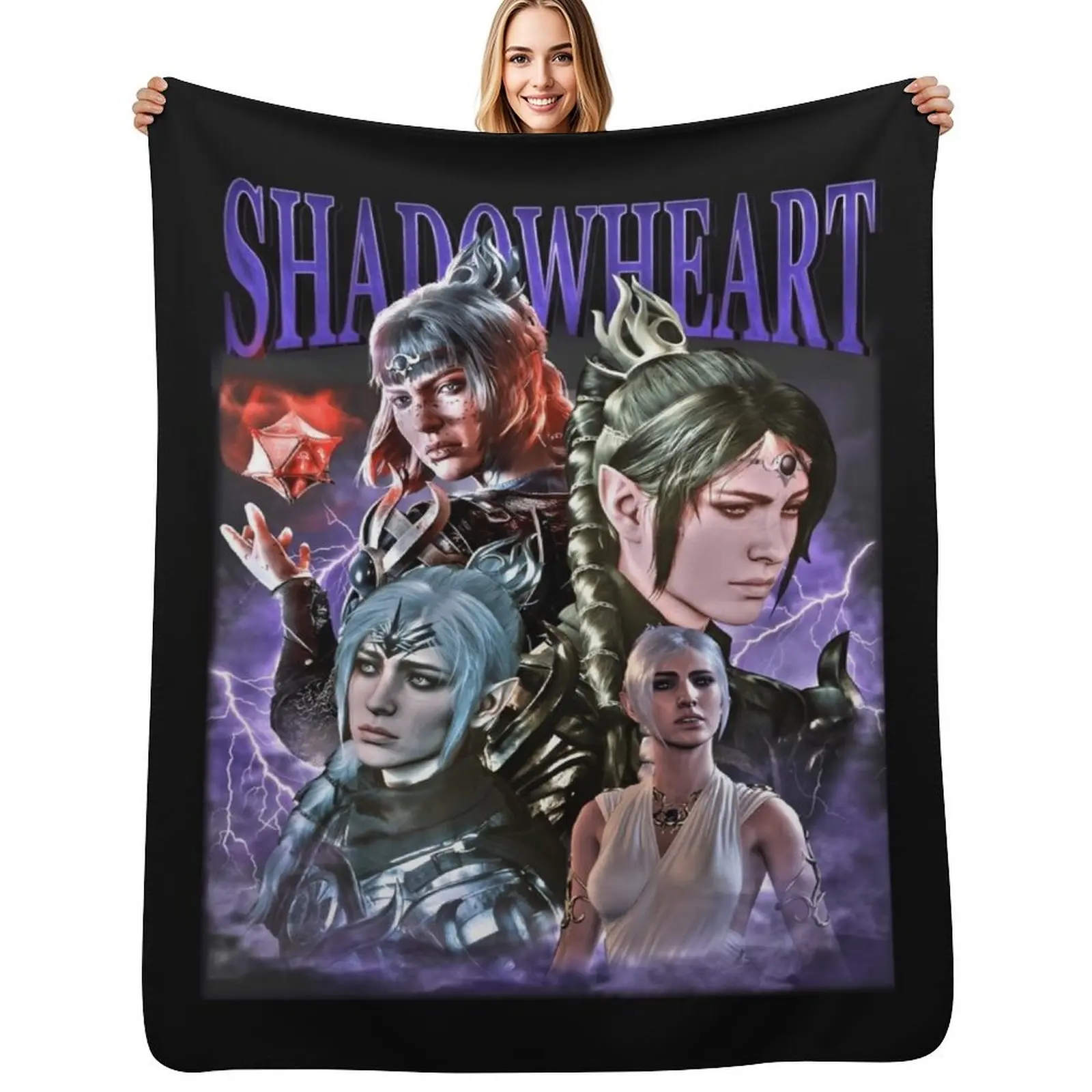 Shadowheart Throw Blanket For Sofa Thin Baby sofa bed Flannel Quilt Single Blankets