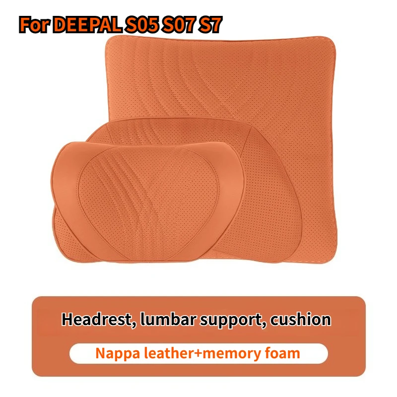 

For Changan DEEPAL S05 S07 S7 Car High End Memory Foam Headrest Cushion Dedicated Lumbar Support Latex Car Interior Accessories