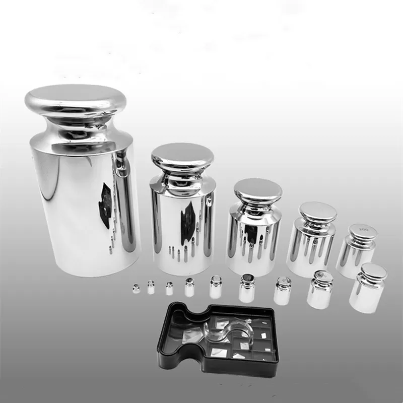 F1 Grade 25 pcs 1mg-1kg 304 Stainless Steel Digital Scale Calibration Weights Kit Set Laboratory High precision Gram Scale