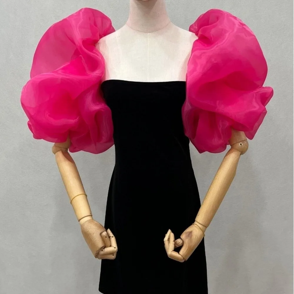 diy-puffy-bridal-sleeves-organza-removeable-decorative-sleeves-short-arm-sleeves-dress-accessories