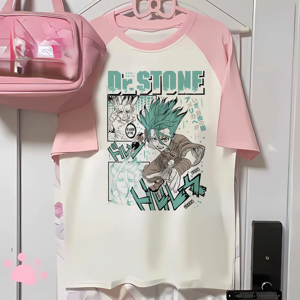 Dr Stone tshirt women Retro cutecore alternative  grunge anime t shirt vintage gothic gyaru graphic