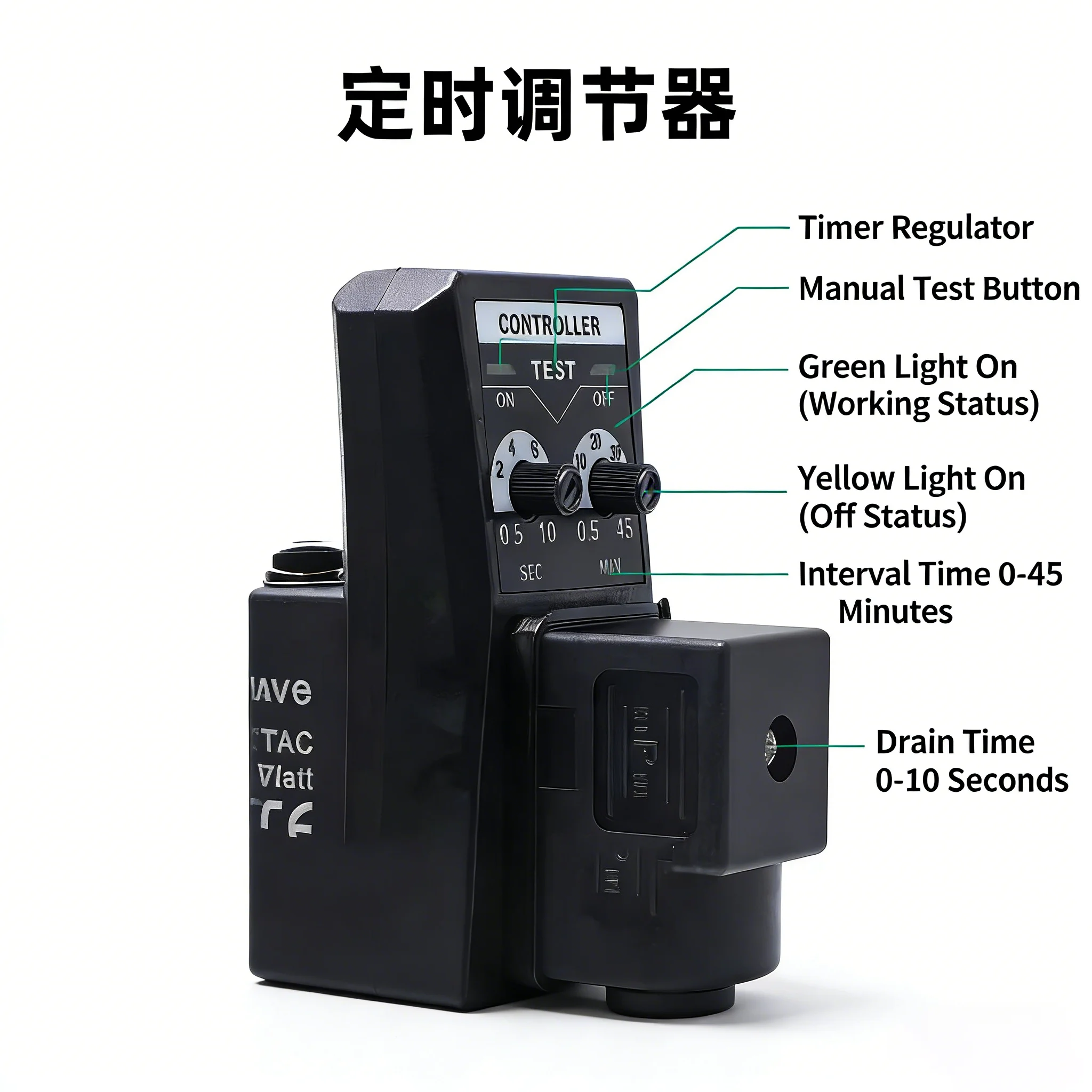 1/2 Electronic Drain Valve Air Compressor Filter Dry Air Storage Tank Drain Cooler Dry Electromechanical Magnetic Valve 24V/220