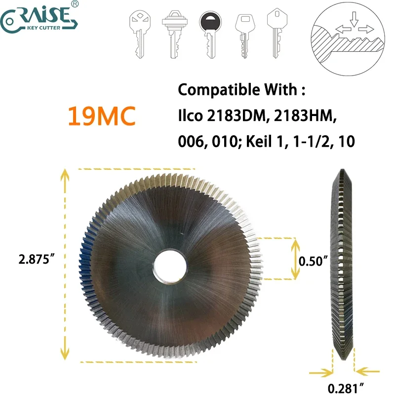 19mc frez kompatybilny z ILCO 2183DM 2183HM Keil powielacz maszyny narzędzia ślusarskie