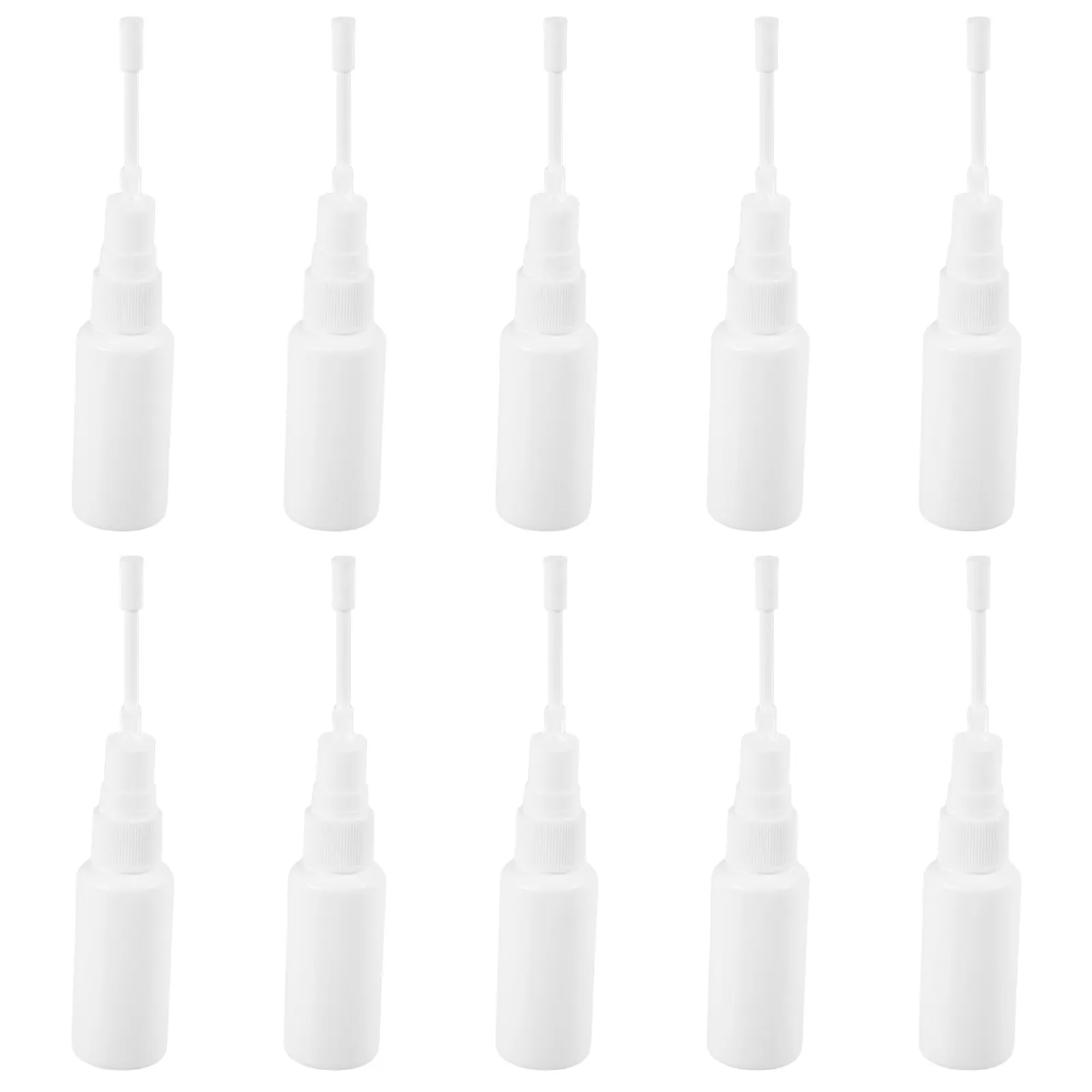 10Pcs Nasal Spray Bottle Long Nozzle Deep Irrigation Ergonomic Grip Rotating Spray Head Refillable Empty 30Ml Nasal Rinse Bottle