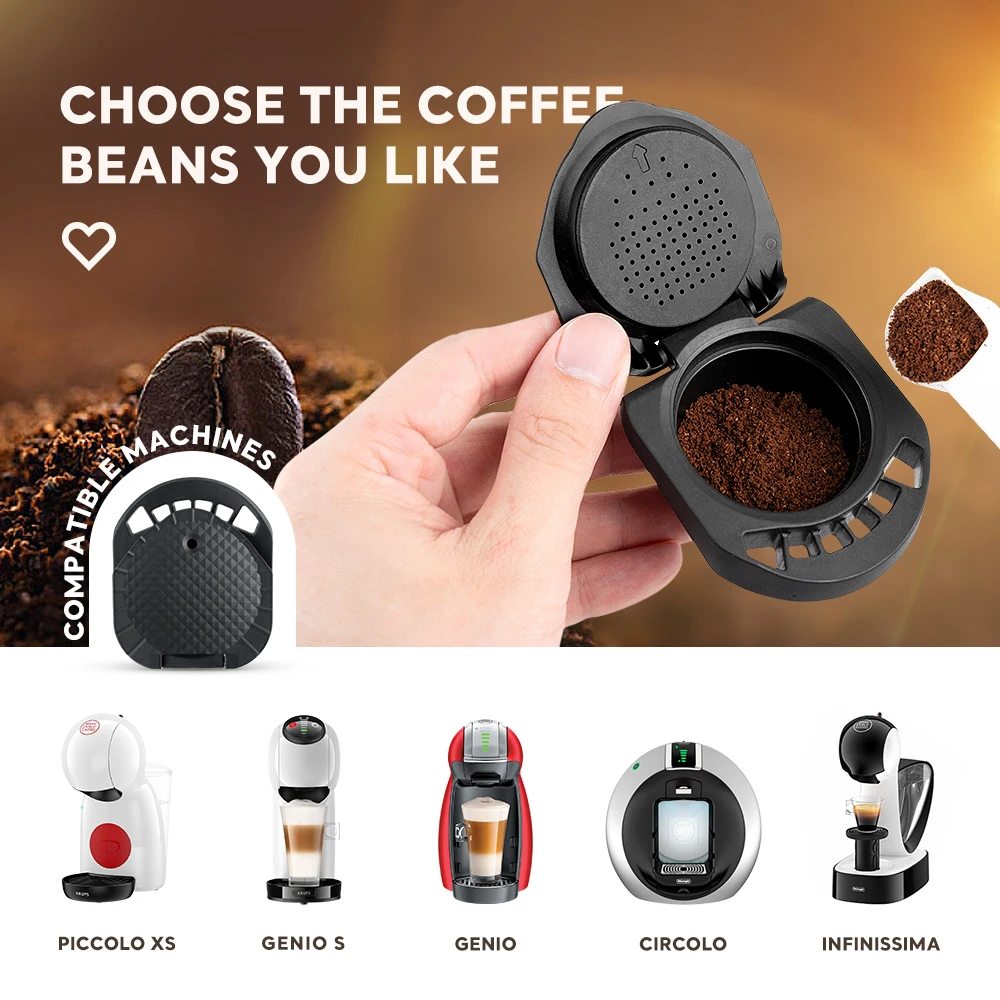 for Genio S Capsule Coffee Adapter Dolce Gusto Reusable Capsule Adapter with Genio S Piccolo Coffee Machine Accessories