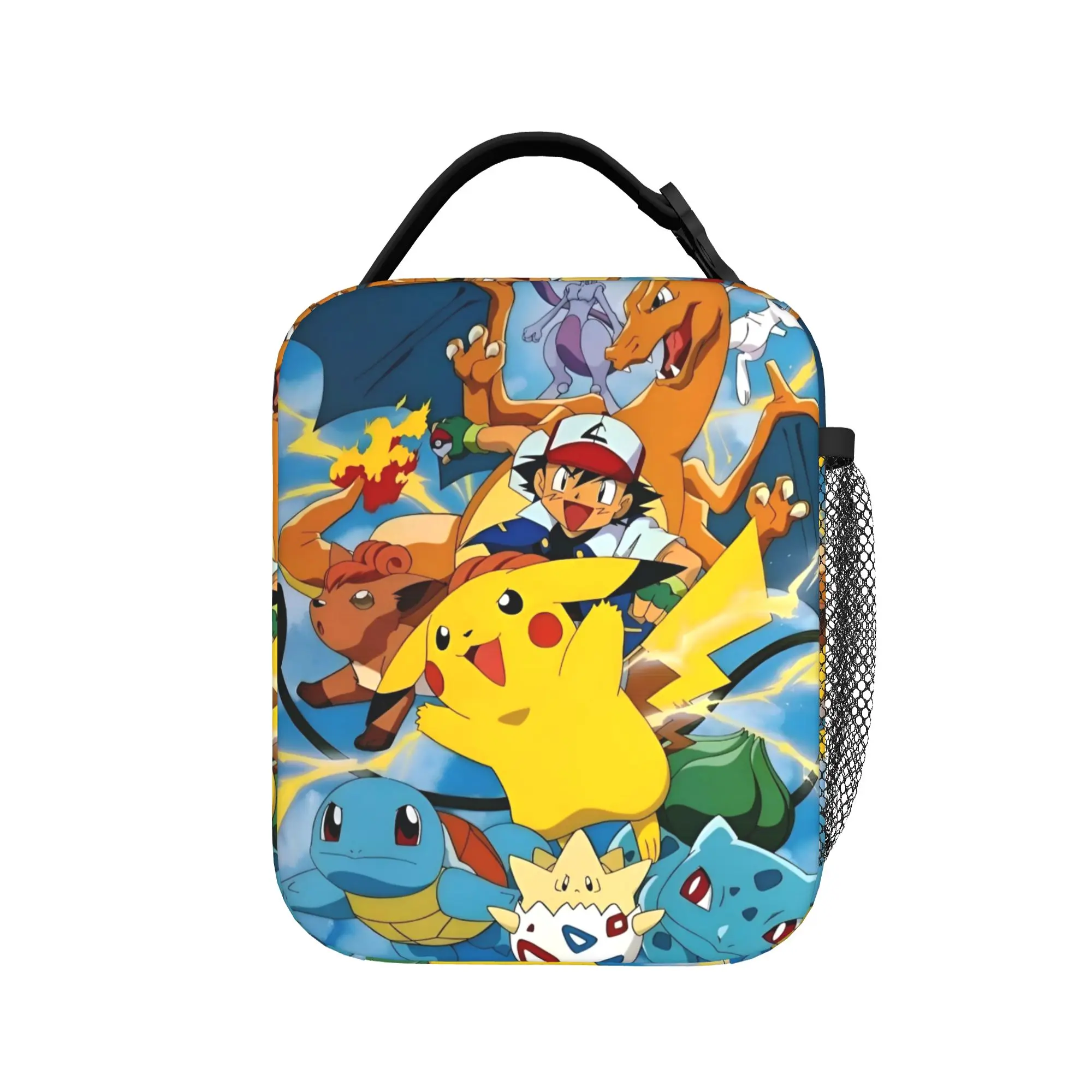 

Cute Cartoon Manga Poke-Mon Insulated Lunch Bags Thermal Bag Meal Container Pokemon Lunch Box Tote Food Bag Office Outdoor