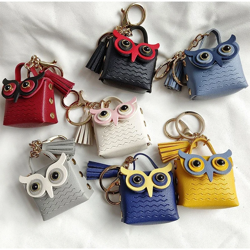 بو البومة حقيبة سحر ، زوجين كيرينغ قلادة ، المدرسية/حقيبة يد/محفظة/حقيبة الظهر شنقا الديكور ، مفتاح سلسلة الملحقات ، هدية عيد ميلاد
