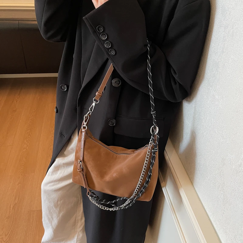 

Elegant Vintage Diaper Bag For Women Luxury Crossbody Bag Minimalist Designer Tote Leather Best Gift For Fashion Moms