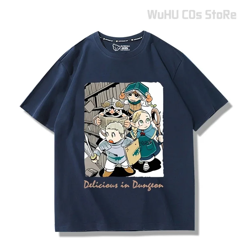 Lili 123Delicious In Dungeon Meshi Laios Touden футболки «Смерть» мужская/женская одежда унисекс Falin косплей хлопковая футболка с рисунком