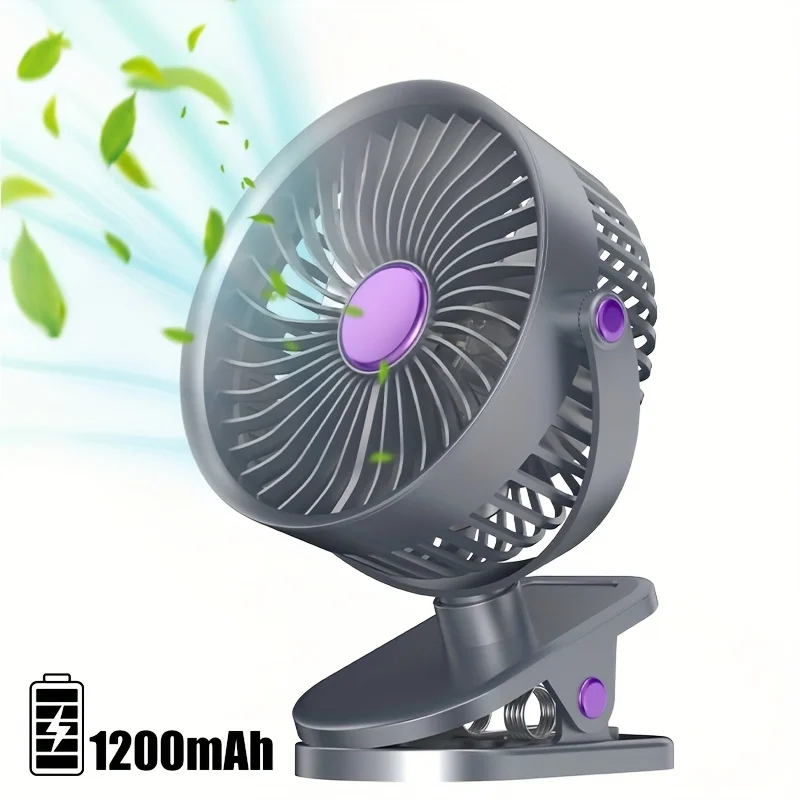 

USB Desk Fan with Night Light, 3-Speed Adjustable, PortableDesktop/Office/Camping Fan with Clip-On or Tabletop Stand