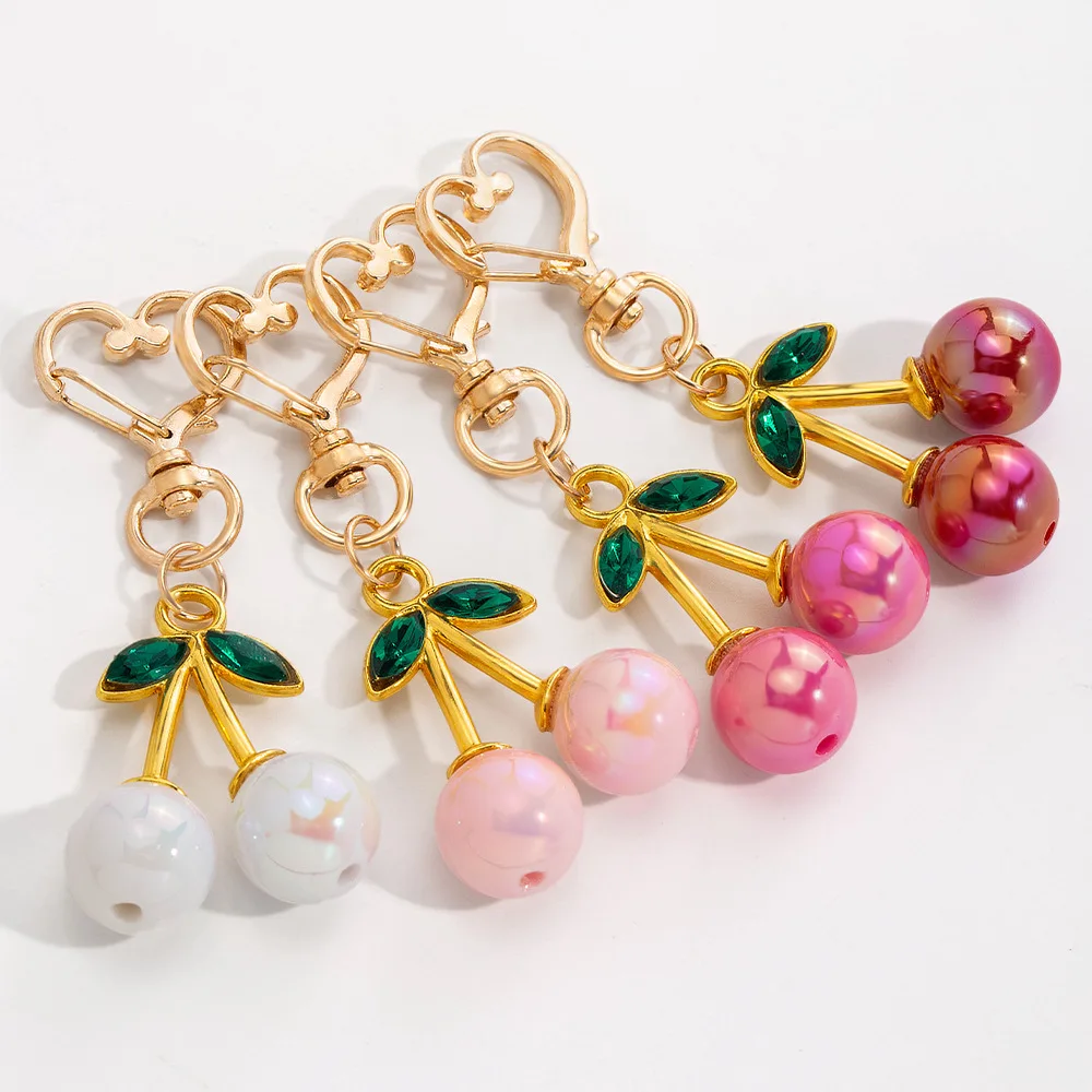 High-end cherry keychains, exquisite car keychains, multi-color fashionable ladies' bags, pendants, accessories