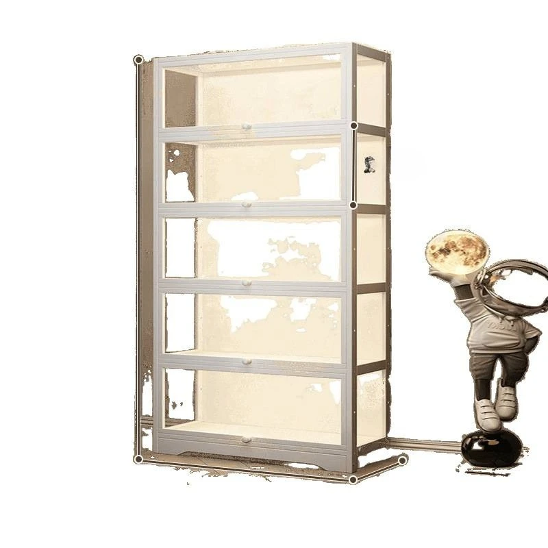 

Figure display cabinet Transparent household blind box with lamp Millet storage two-dimensional element