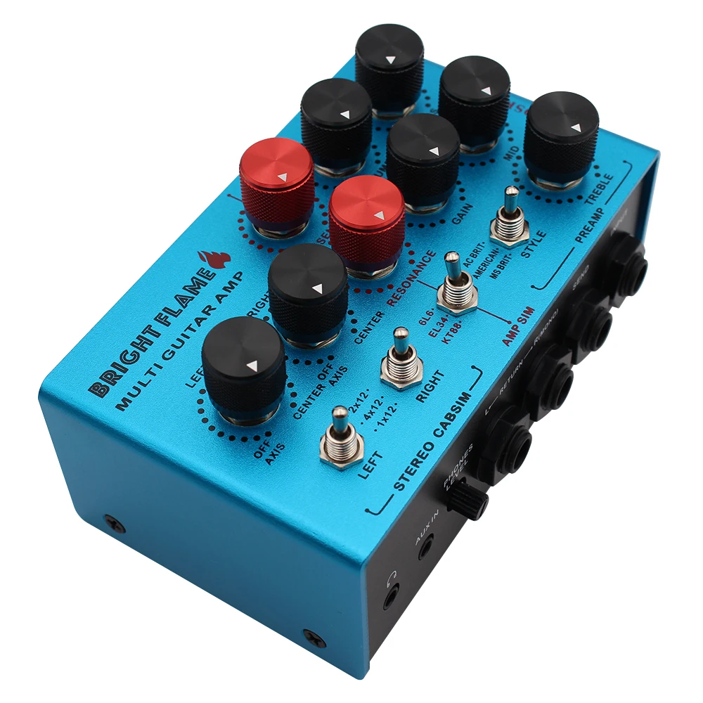

Педаль-симулятор гитарного усилителя MOSKYAUDIO Bright Flame Multi, профессиональный стерео-имитатор кабинета с функцией предусилителя и DI для педалборда