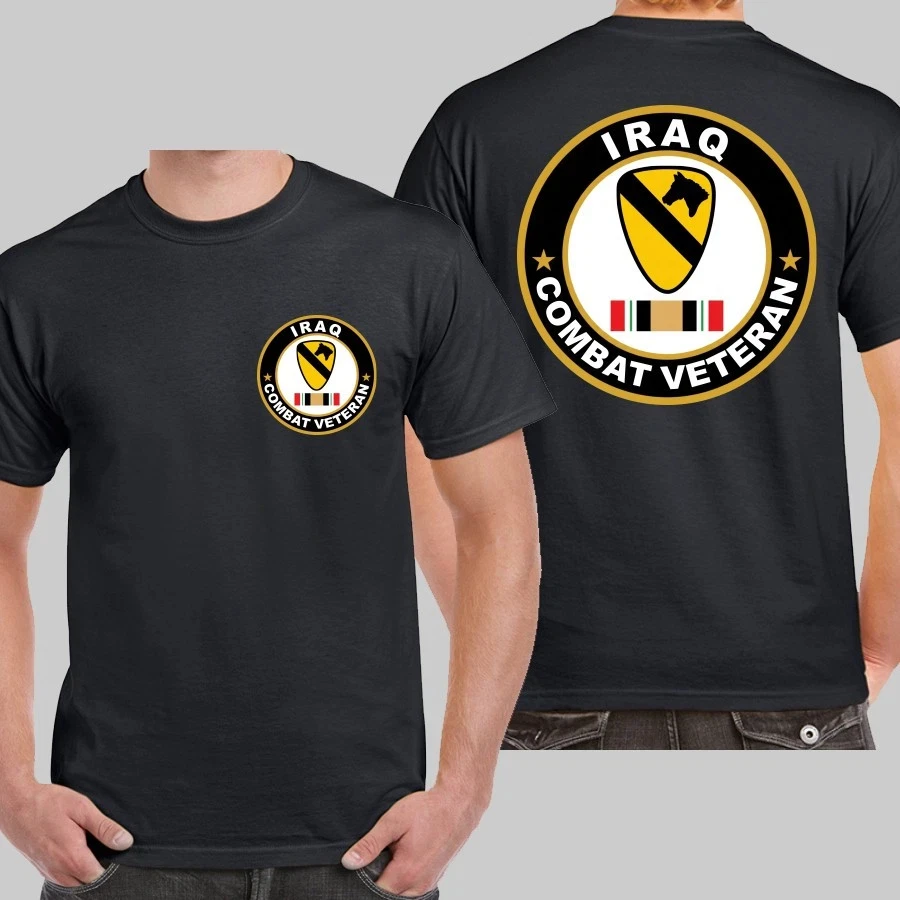 Summer Historical 1st Cavalry Division Iraq Combat Veteran Graphic T-shirt