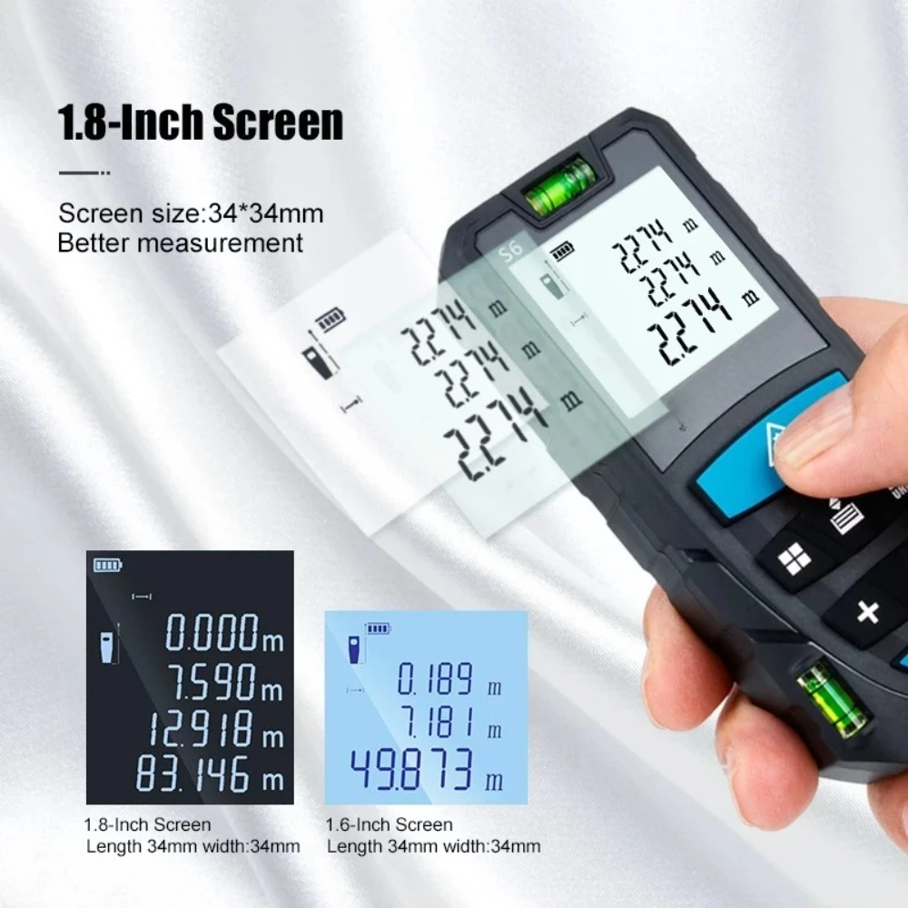 Handheld High Precision Laser Distance Meter, Infrared Electronic Ruler, Room Measuring Tool