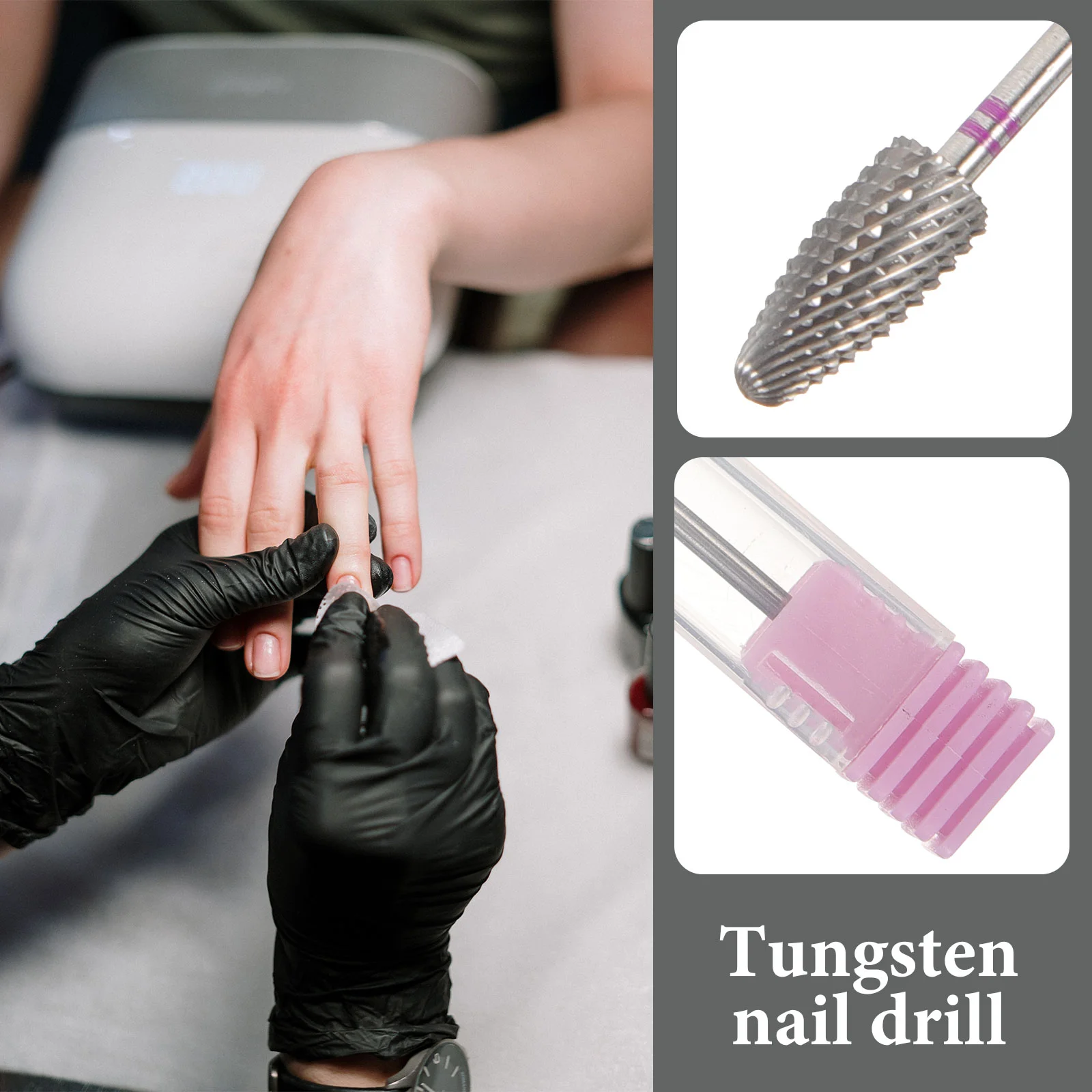 Broca de uñas para manicura, preprocesamiento rápido de armadura, brocas acrílicas, eliminación de cutículas, esmalte para Kit limpiador de uñas