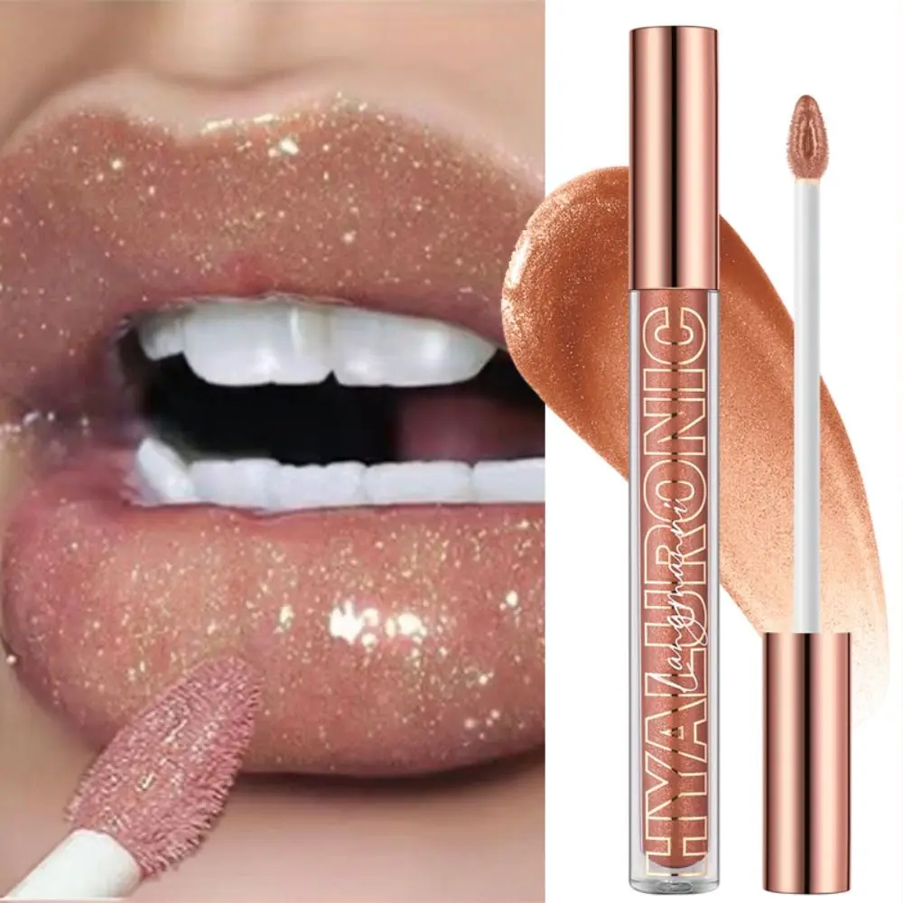 Mirror Pearl Lip Gloss Waterproof Lasting Moisturizing Glitter Lip Glaze Women Shimmer Plumping Lip Makeup Cosmetics 8 Colors