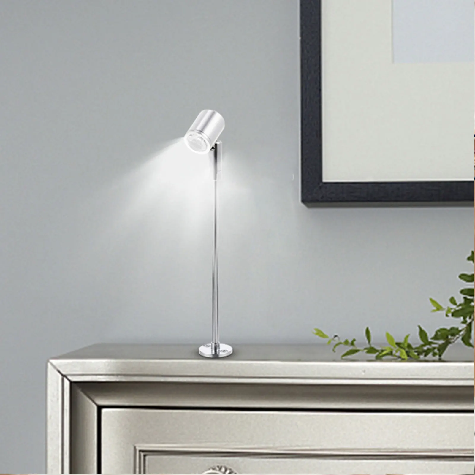 

Spotlight 1W Natural White 4000-4200K 315MM Black Adjustable for Jewelry Display Case Small Spotlights Portable