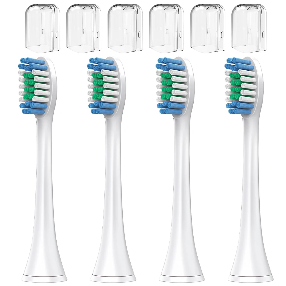 

Сменные насадки и защитные колпачки для насадок зубных щеток, совместимые с электрическими зубными щетками Philips Sonicare, для моделей 4100, 5300, 6100, 5900.