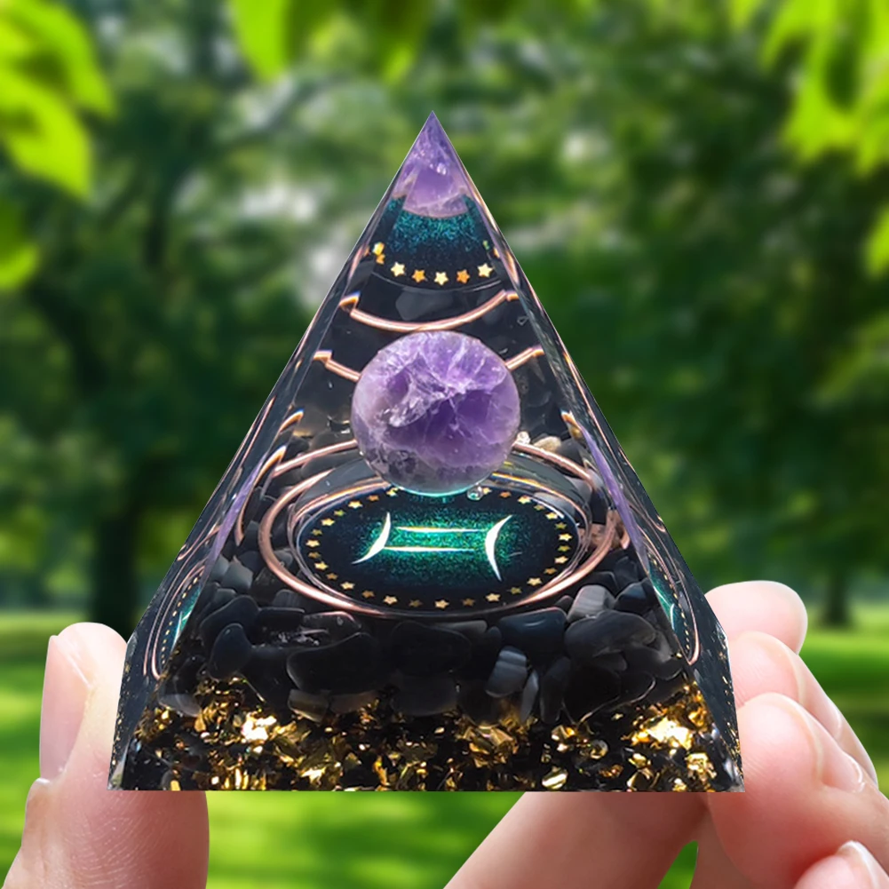 Natural for Orgonite Pyramid Crystals Constellation Reiki Chakra Energy Generator