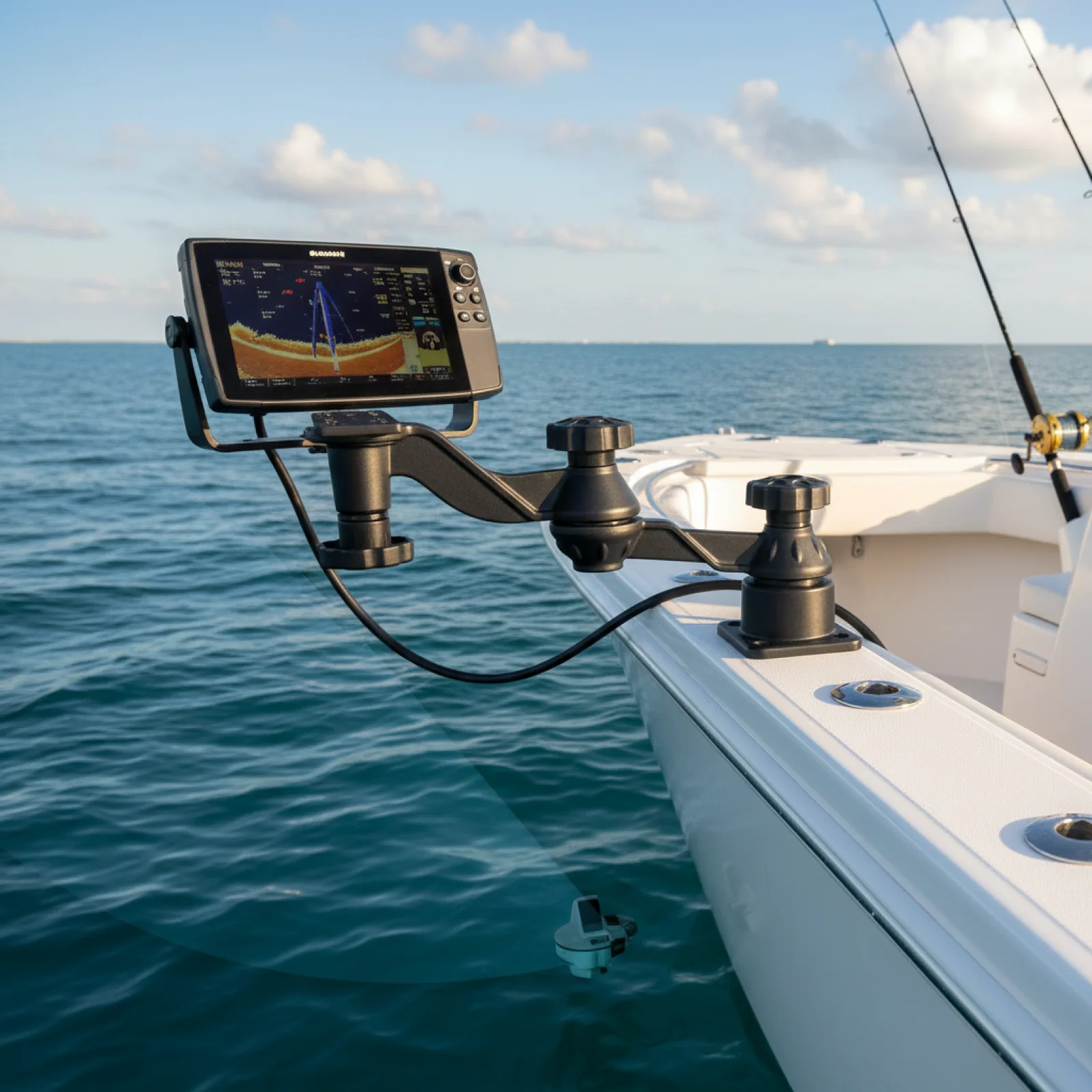 

Durable Aluminum Alloy Fish Finders Mount 360 Degree Swivel Bracket Holder for Portable Fish Finder on Boat