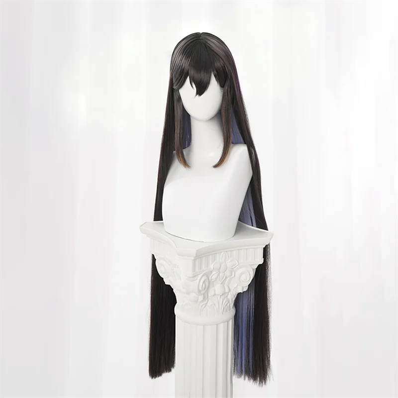 Game Honkai: Star Rail Constance The Dahlia Adult Cosplay Wig Long Black Hair Halloween Women Men High Heat Resistant Wigs Prop