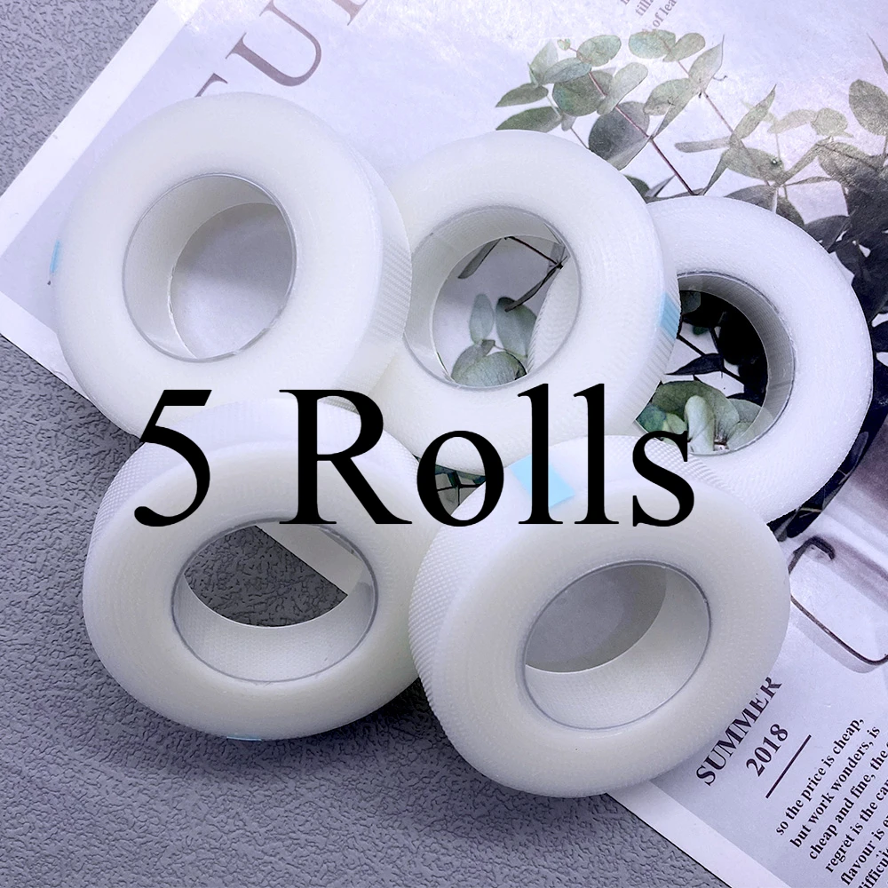 5/10 Rollen Wimpernverlängerungsband PE Professioneller Patch unter den Augenklappen Bänder Atmungsaktive Wimpernverlängerungszubehör