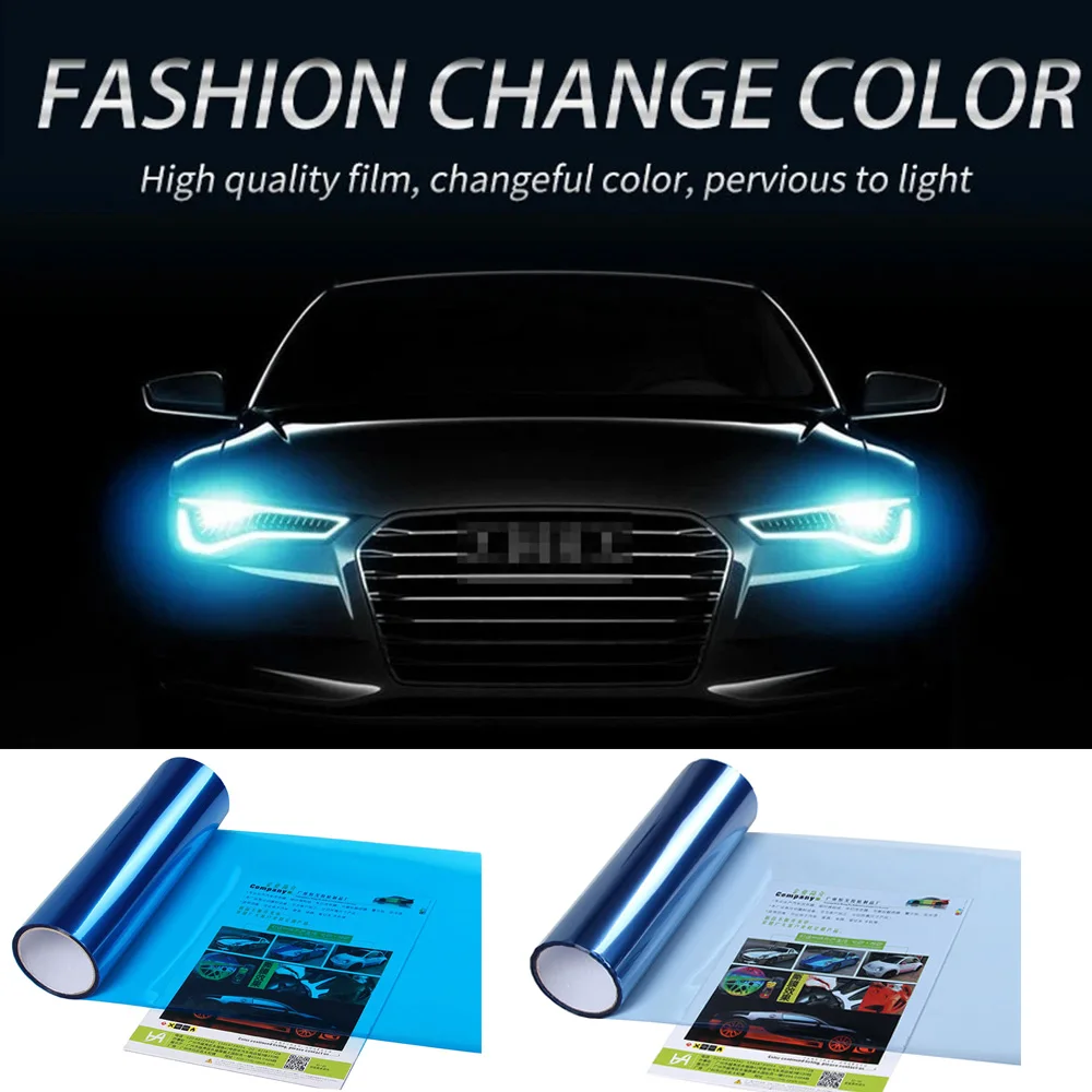 Gloss Transparent Vinyl Automotive Headlight Film 30x60cm Self Adhesive Car Film PVC Headlight Taillight Wrap Cover Film