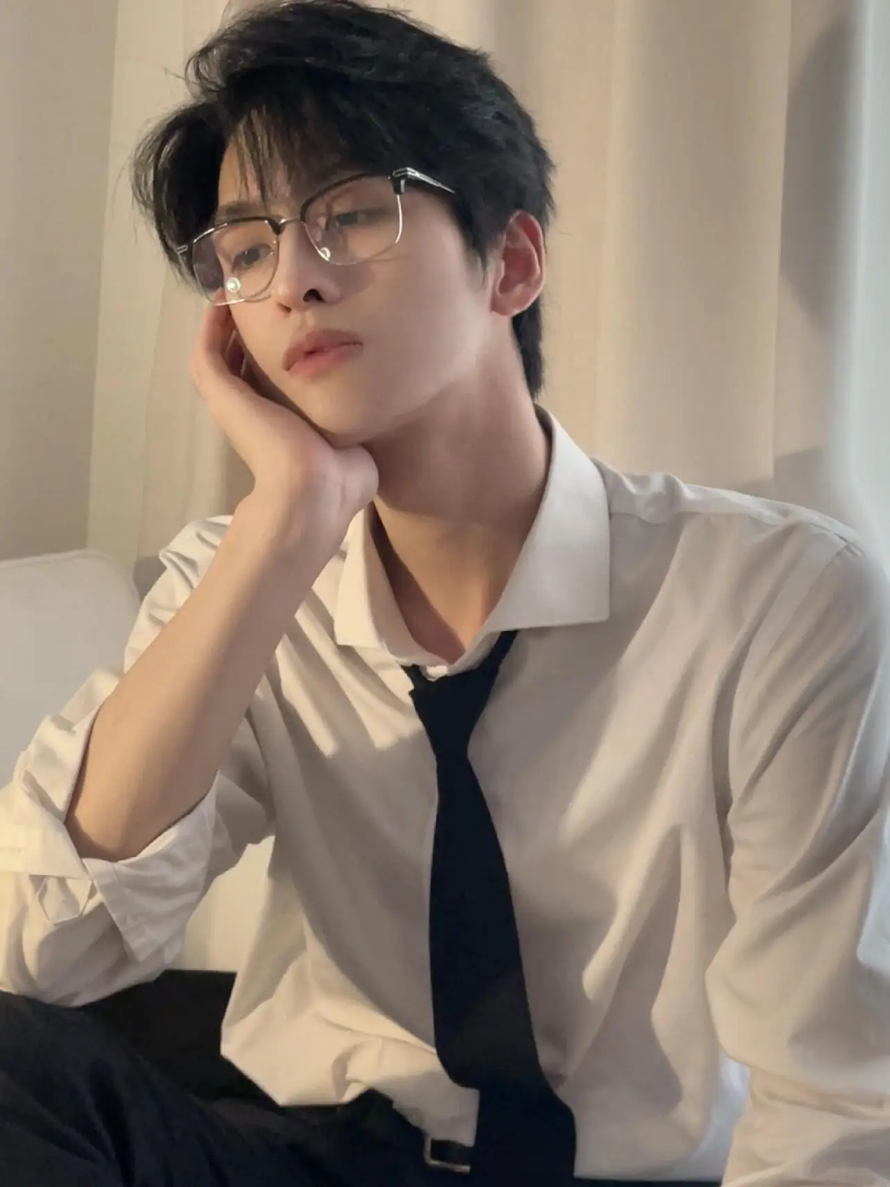 

Белый Haome Long Sve Мужской irt Busin Casual Sle Внутренняя одежда Базовый слой для осеннего сезона Полиэфирное волокно