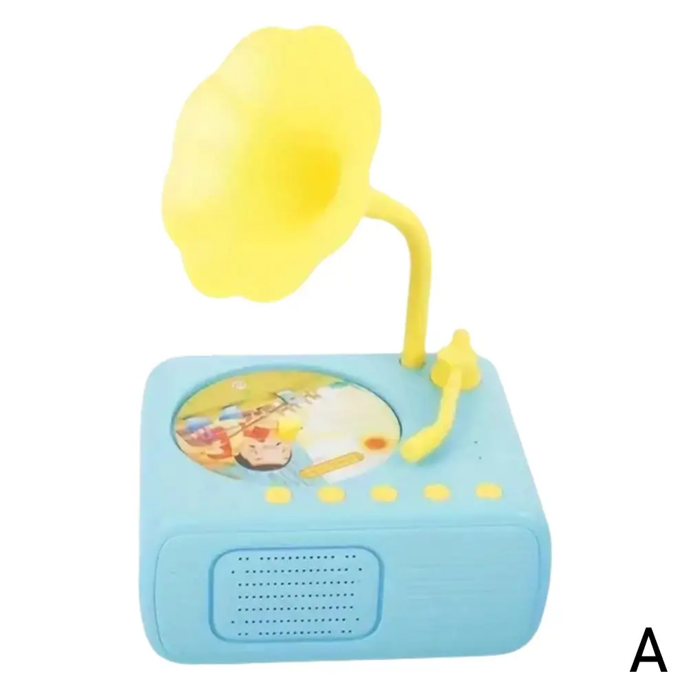 Kids Gramophone Toy Children Music Storytelling Gramophone Toy for Kids Early Education Phonograph with 96 Cards Z1D9