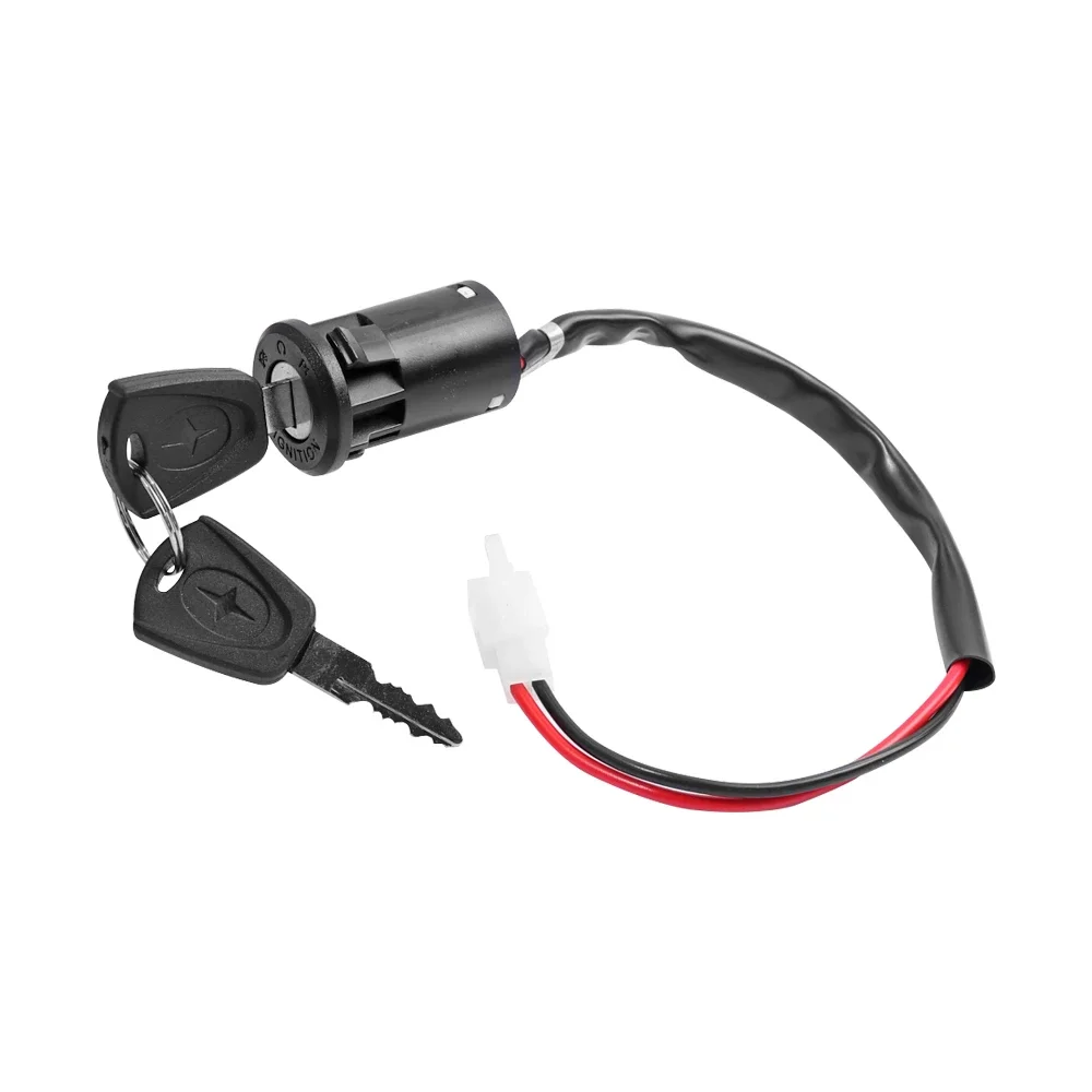 E-Scooter Universal Ignition Switch Key Power Lock Portable Dust Proof for Electric Scooter Universal 2 Wires Ignition Keys
