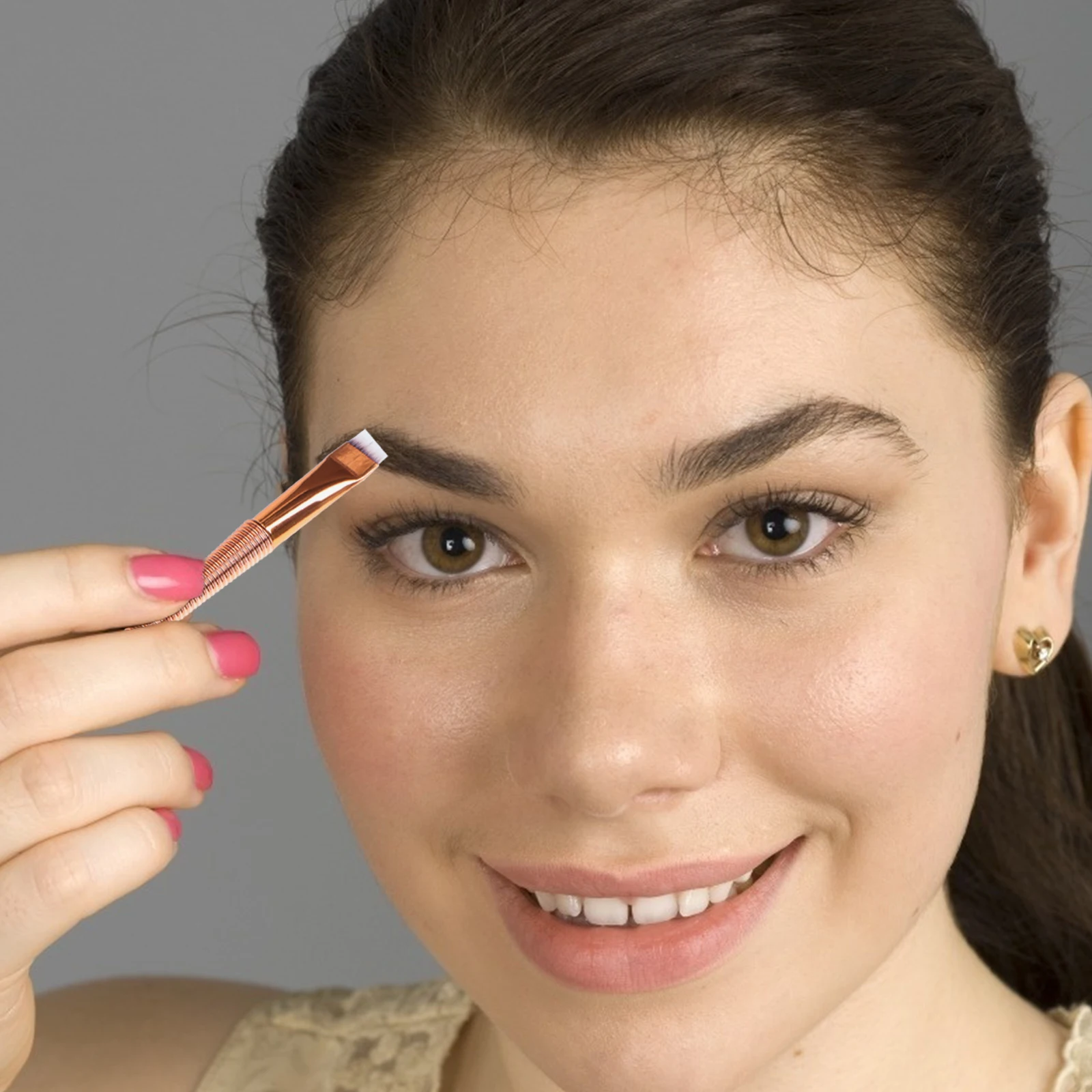 

2 Pcs Eyeliner Brush Eyebrow Makeup Tool Thin Precision Flat Brushes Lightweight Portable For Travel Home Salon Use