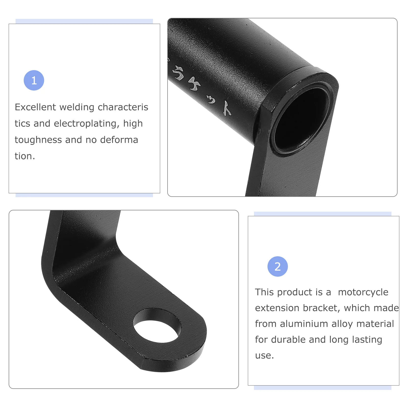 

Удлинитель зеркала заднего вида для мотоцикла, черный универсальный кронштейн для крепления руля электромобиля, поддержка фар