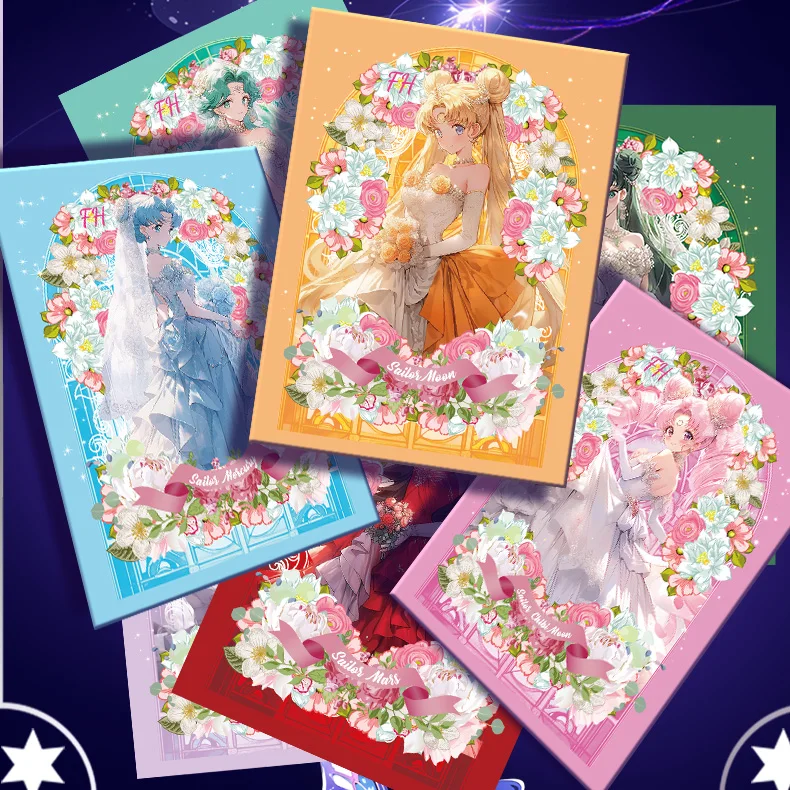 LUOYINGSHE VOL.1 Sailor Moon Cards Pretty Guardian Anime Collection Cards Mistery Box Board Games Toys Birthday Gifts for Kids