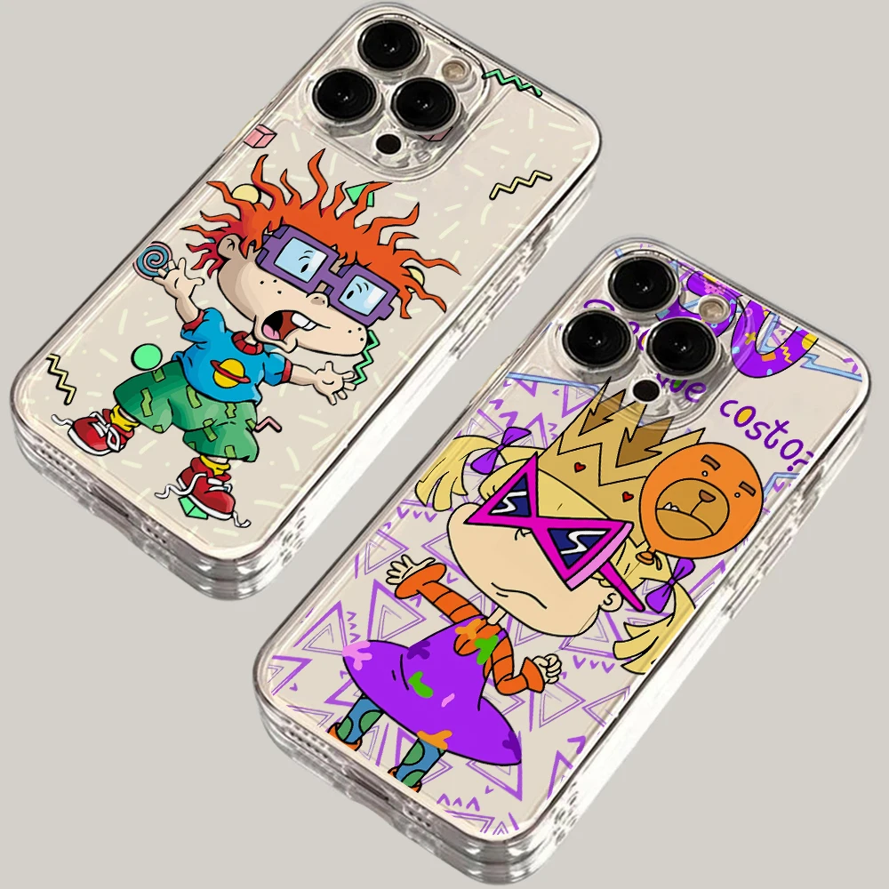 Cartoon R-Rugrat Chuckies Handyhülle für iPhone 17 17e Air 16 16e 15 14 Plus 13 12 11 Pro Max X Xs XR 8 TPU Transparente Schutzhülle