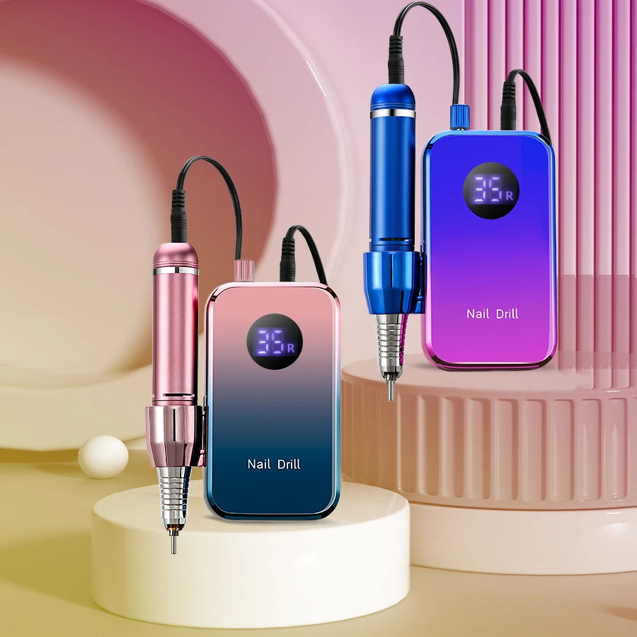 Portable Rechargeable Mini Nail Drill Machine, Nail Polish Remover, Ultra-Long Battery Life, 35000 Rpm, Quick Nail Removal, Polishing, Dead Skin Remover, Callus Remover, Nail Gel Remover, Suitable for Home Use, Travel, Salon, and Nail Salons, a Gift for Family, Friends, and Teachers