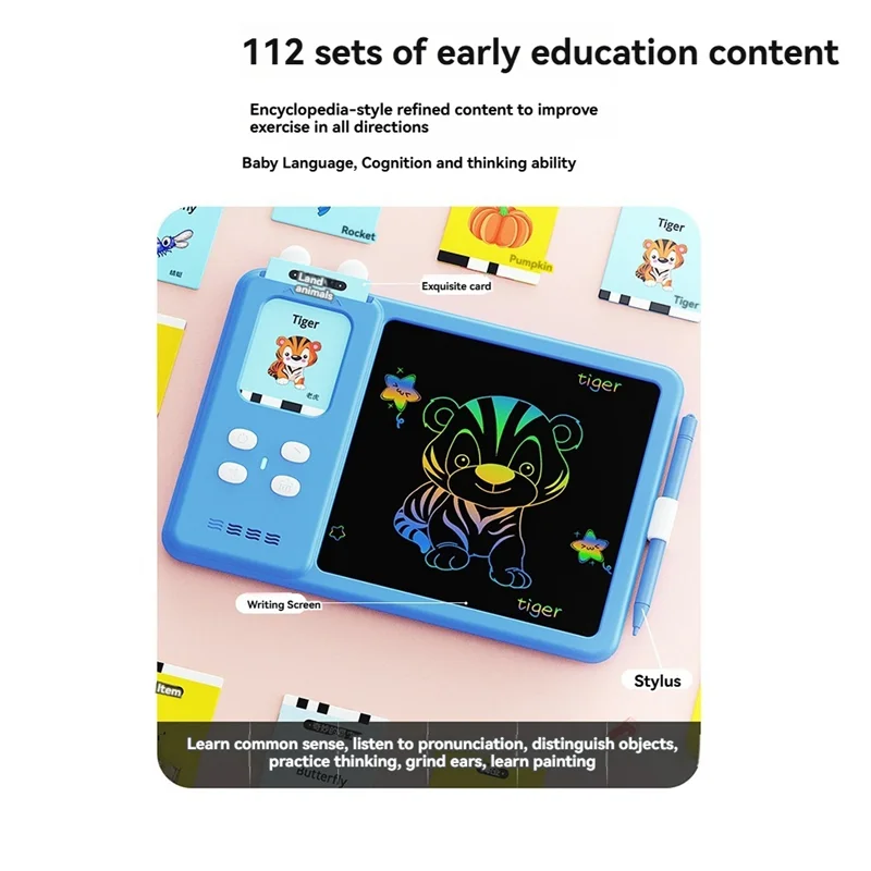 DN-الأطفال اللوحة Lcd تابلت للكتابة مونتيسوري آلة تعلم النص البصري لعب التحدث لوحة رسم للأطفال