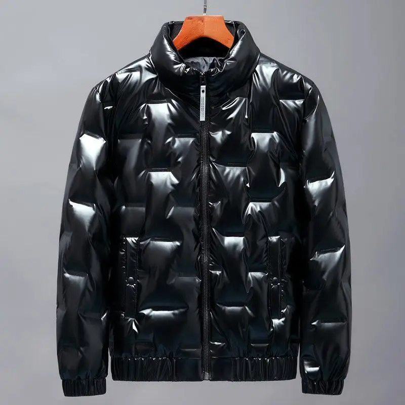 

Легкая хлопковая мужская куртка с воротником-стойкой, модная зимняя верхняя одежда с узлом, без зарегистрированных брендов