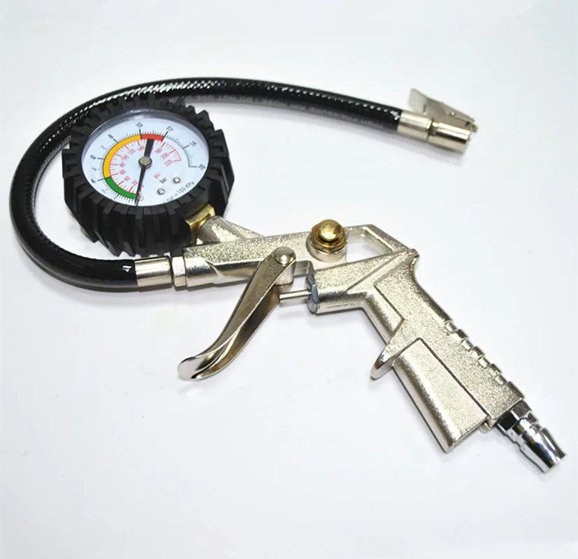 Car Multifunction Tire Pressure Gauge Tire Pressure Gun Inflatable Gun Air Pressure Strap Deflating Inflating Tire Pressure