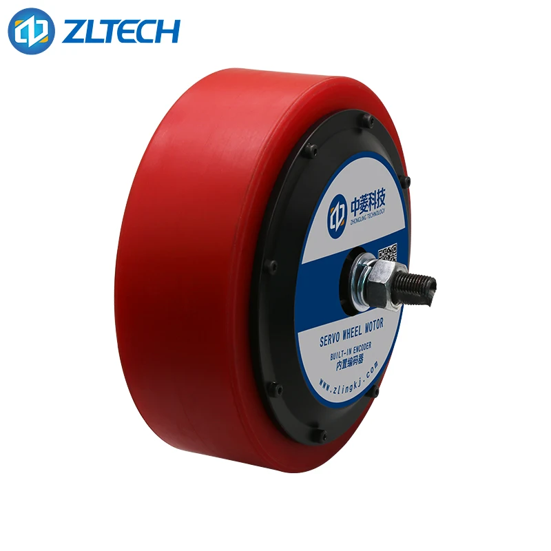 High Power 8inch 20A 800W 200RPM 300kg Load 48V Built-in-encoder Electric Brushless DC Wheel Hub Servo Motor Kit for AGV Car