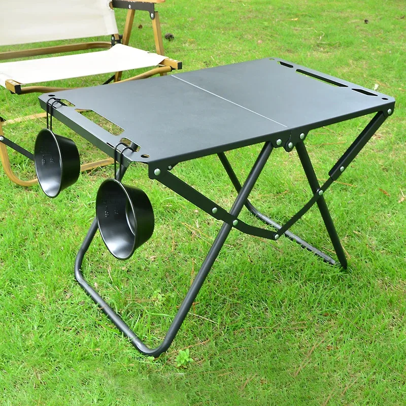 Portable Picnic Table Beach Tables camping Table for Sand Foldable Edge With Hollowing Hangable items More Convenient ForOutdoor