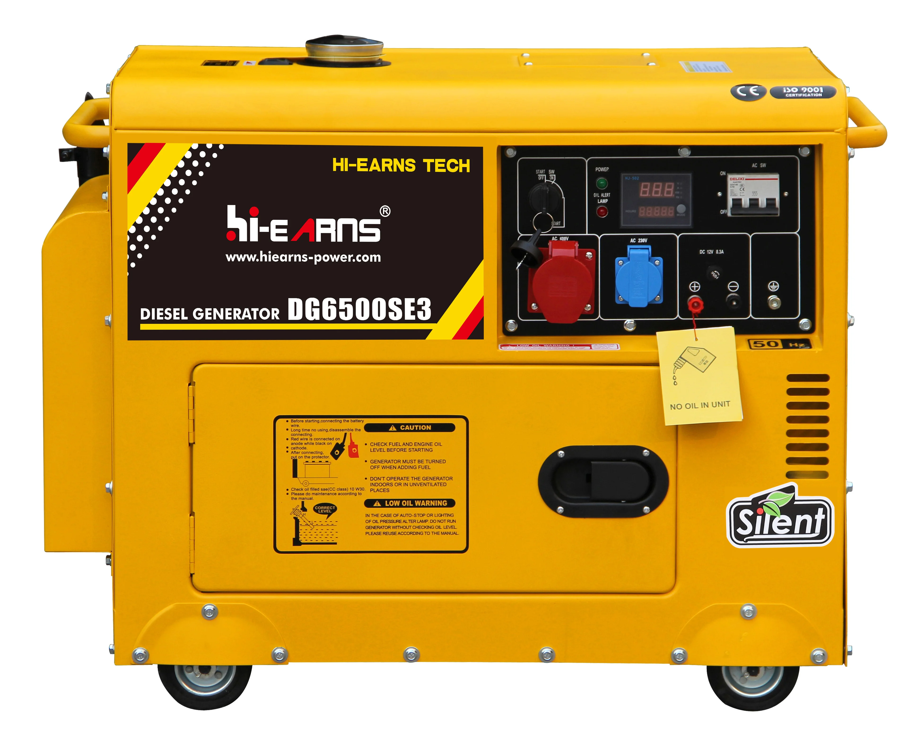 5KW 6.3KVA Three Phase Silent diesel Generator with Digital Panel for Home