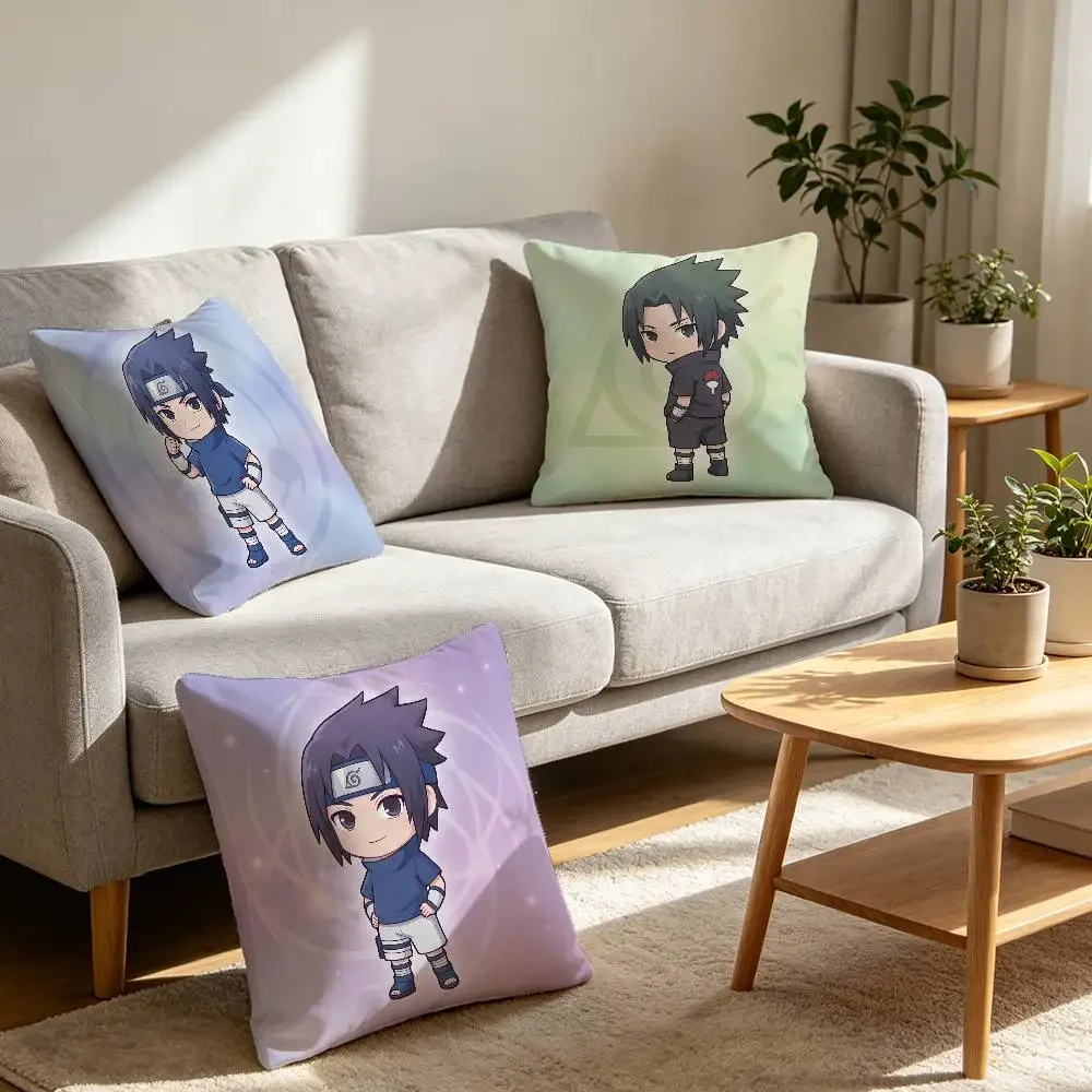 Uchiha Sasuke Zero Formaldehyde Maternal Infant Safe Throw Pillow Cover HD Printed Anti Sun Fade Home Cushion Covers