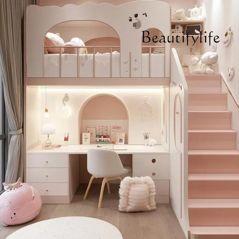 X Luxuce سلالم عادية للأطفال سرير ديكر الدرابزين واحد الحديثة الفتيات الأطفال سرير الأميرة واحدة كاماس أثاث الرضع Ho #4