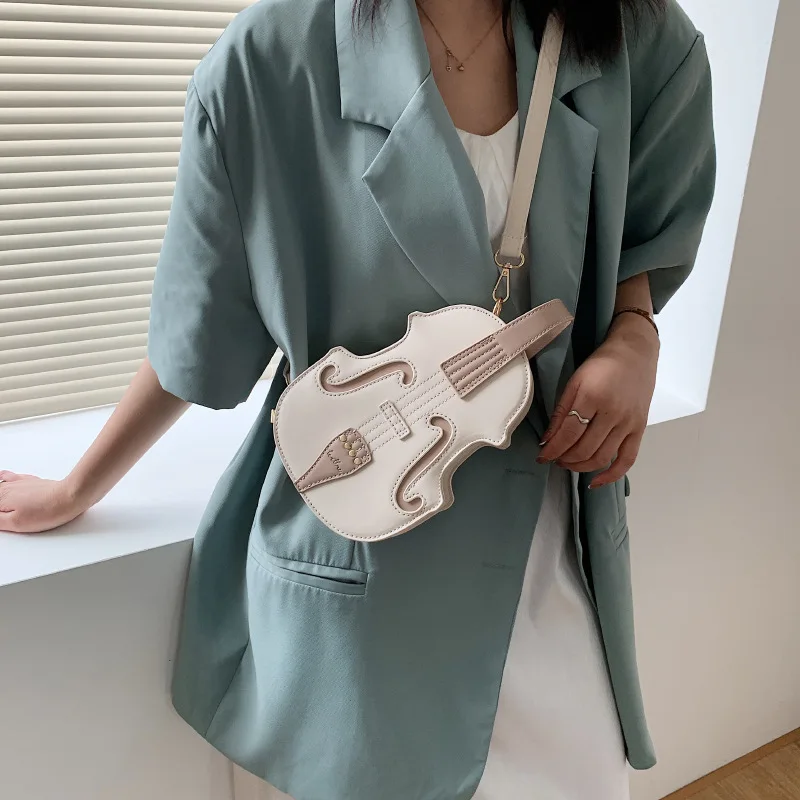 Kreative Violine Weiblichen Umhängetasche PU Leder Kleine Rucksäcke für Frauen Luxus Design Gewinde Damen Mode Schulter Tasche – Detail 12